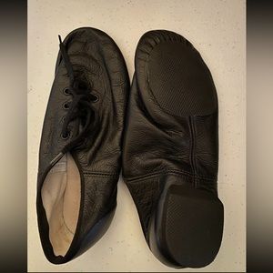 Black leather jazz shoes